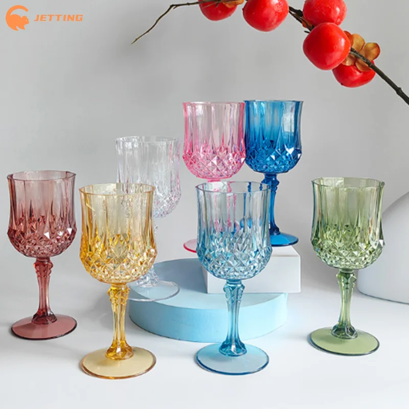 1PCS Plastic Champagne Flutes Acrylic Champagne Glasses Wine Cups Wedding Toasting Glasses For Birthday Wedding