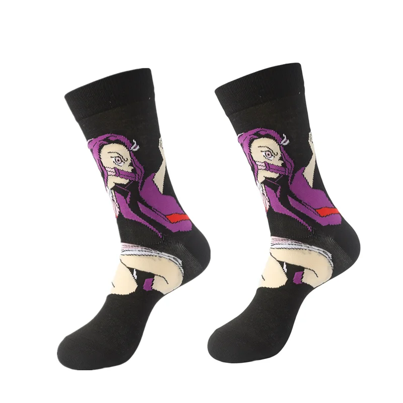 Anime Demon Slayer Kamado Nezuko Sockings Cosplay Cartoon Adult Comic Socks Accessories Gift