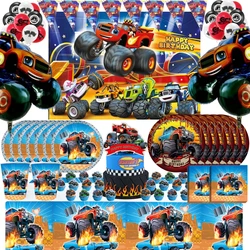 Blaze And The Monster Machines cannucce per bevande sacchetto regalo Cake Topper Truck Monster Balloons bomboniere per bambini compleanno