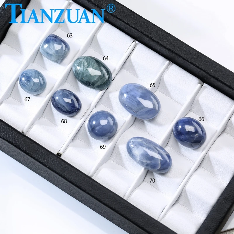 Oval Cushion Shape Natural Sapphire Blue Color Cabochon Cut Natural Corundum Heated Sapphire Loose Gem Stone with GRC Certified