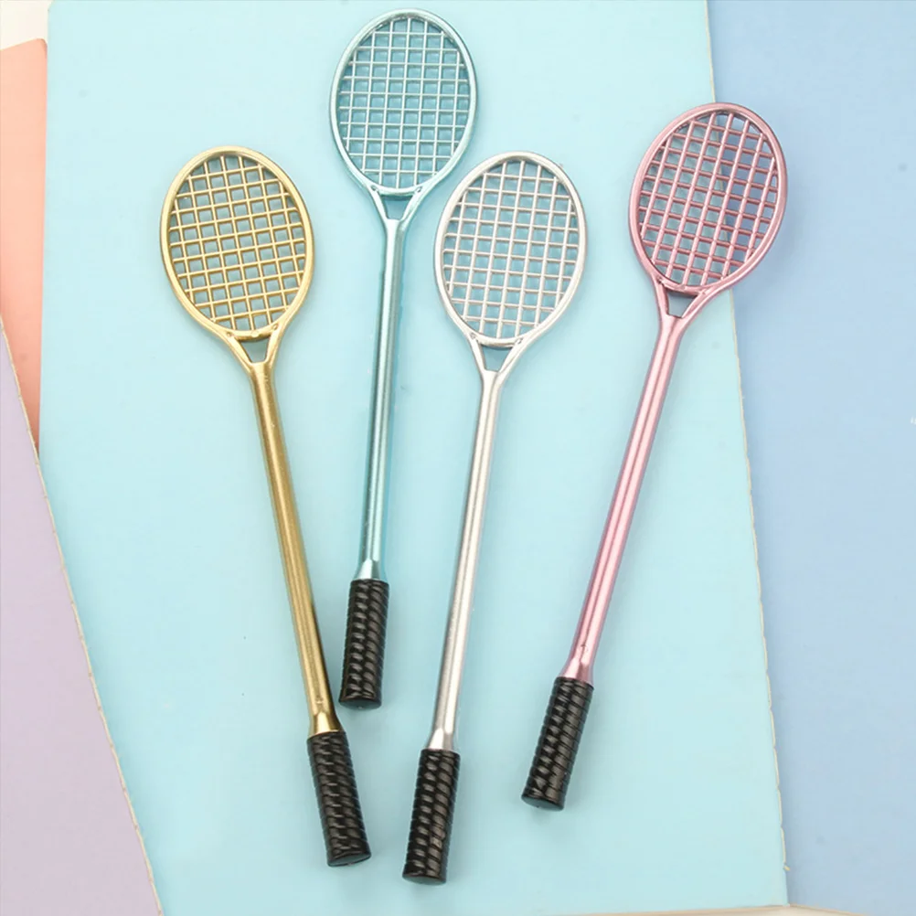 20 Pcs Badminton Racket Pen Cute Gel Fountain Pens Ink Black Student Fine Point Kids Adorable Neutral Bulk Things for School