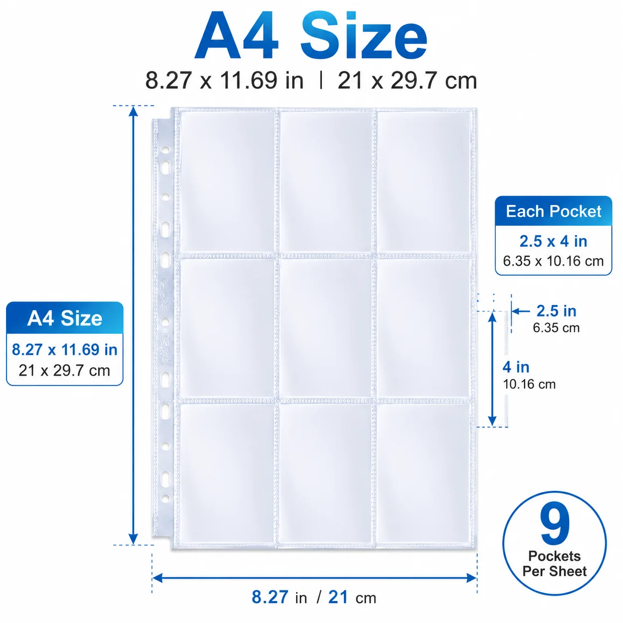 20 stuks A4 9-vakjes kaarthoud - Trading Card Binder recensie en prijs