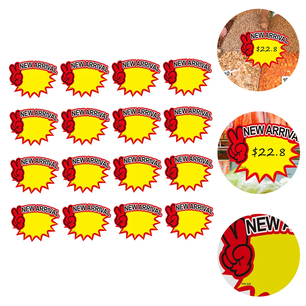 

50Pcs Commodity Price Signs Advertising Stickers for Market Sale Events Eye-Catching Design Long-Lasting Service Promotional