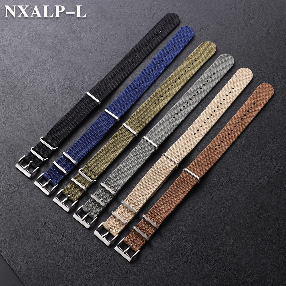 القطن النايلون حزام ل Seiko ل أوميغا معصمه 20 مللي متر 22 مللي متر لينة الكتان حزام (استيك) ساعة النساء الرجال العسكرية الرياضة سوار إكسسوارات