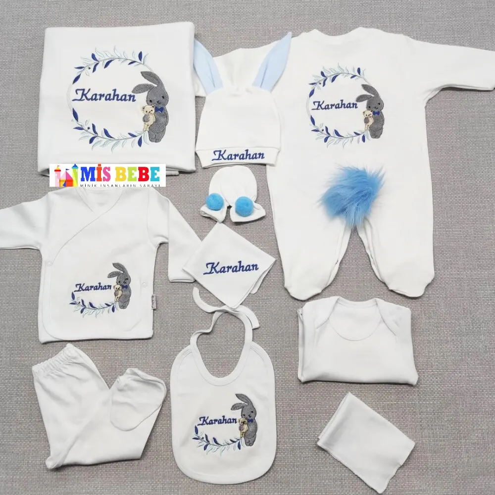 0-3 Months Baby Personalized Outfit Custom Clothing Sets Rompers Spring suit dress costumes children's clothing 10-Pcs