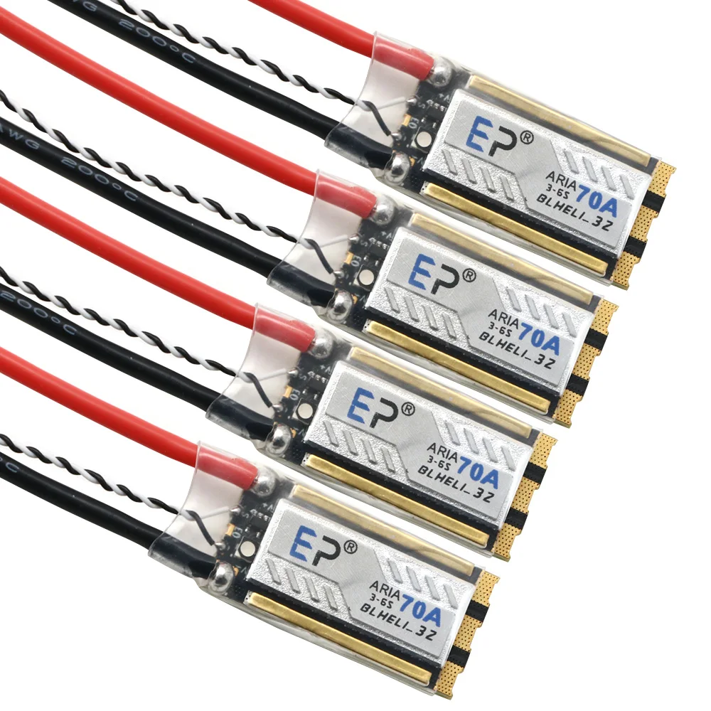 1 / 2 / 4pcs EP Aria 70A BLHeli_32 32Bit Single Brushless ESC 3-6S Current Meter Sensor for RC Airplane FPV DIY RC Parts