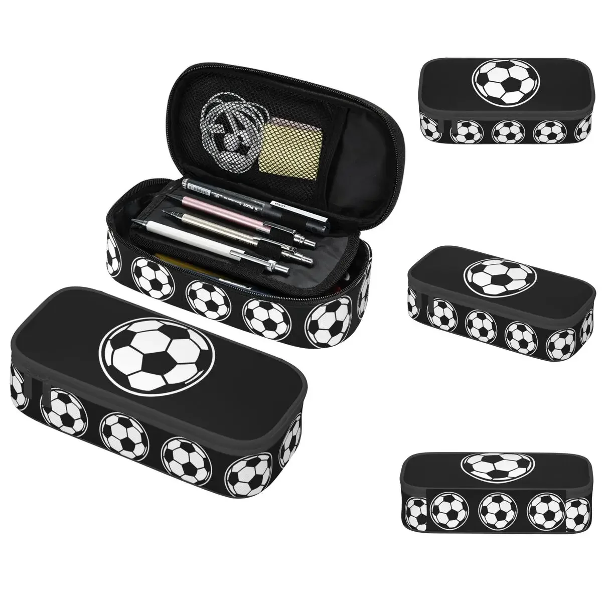 Soccer Ball Football Icon Pencil Case for Boys Girls Gifts Pen Box Pencil Bag Stationery Supplies Pen Holder Bag
