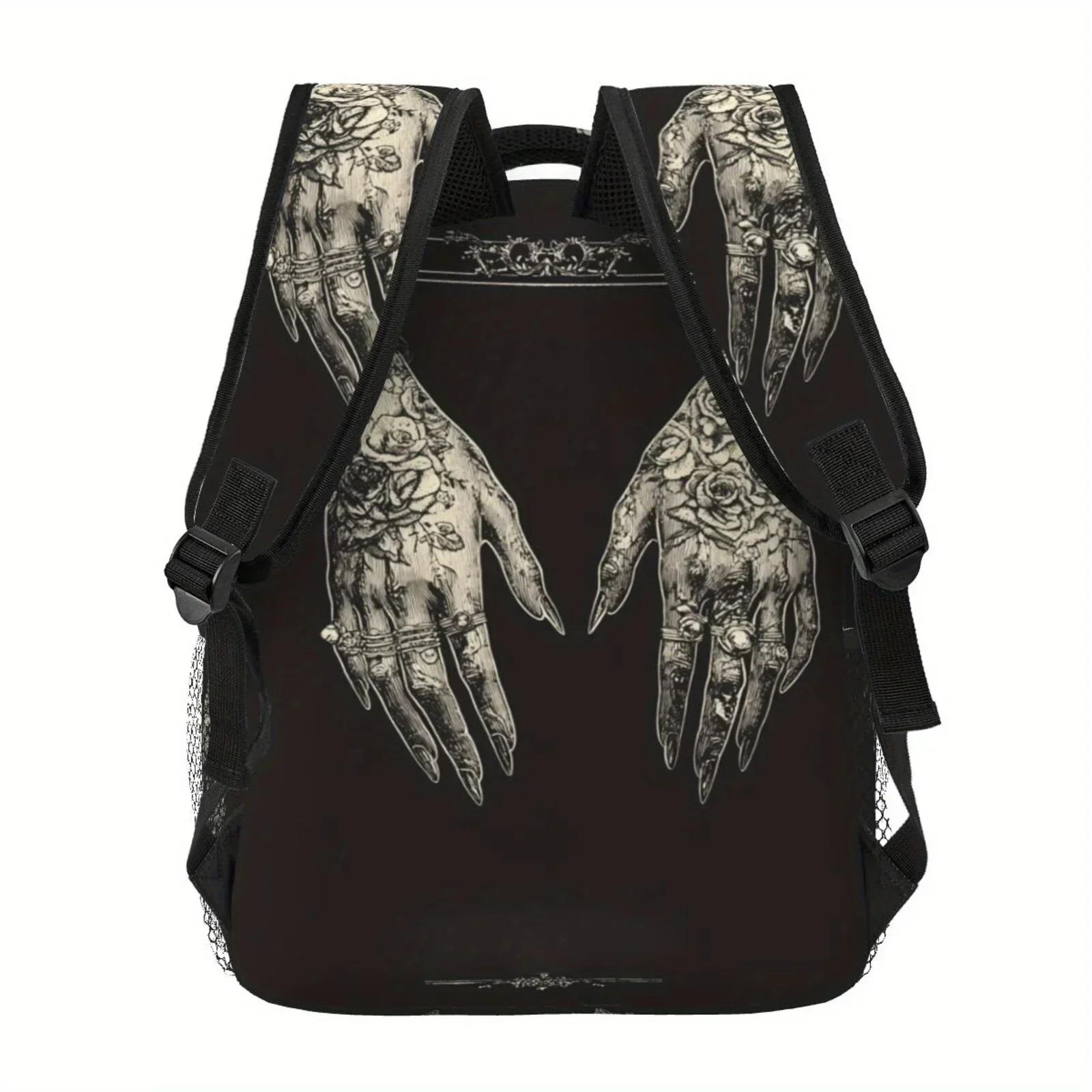 Custom Bag Tattoo Hand Pattern Full Color Printing Backpack, Shoulder Strap Back And Waist Protection Design Backpack, Fashionab