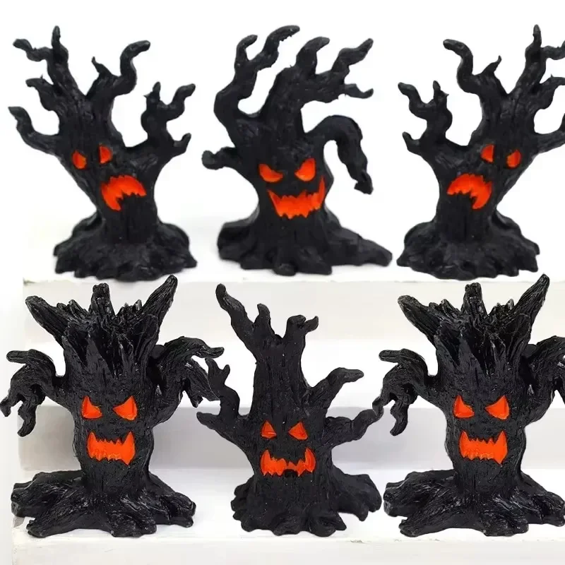 Halloween Dryad Micro Landscape Ornaments Horror Atmosphere Mini Dryad Shape Resin Ornament for Halloween Party Home Craft Decor