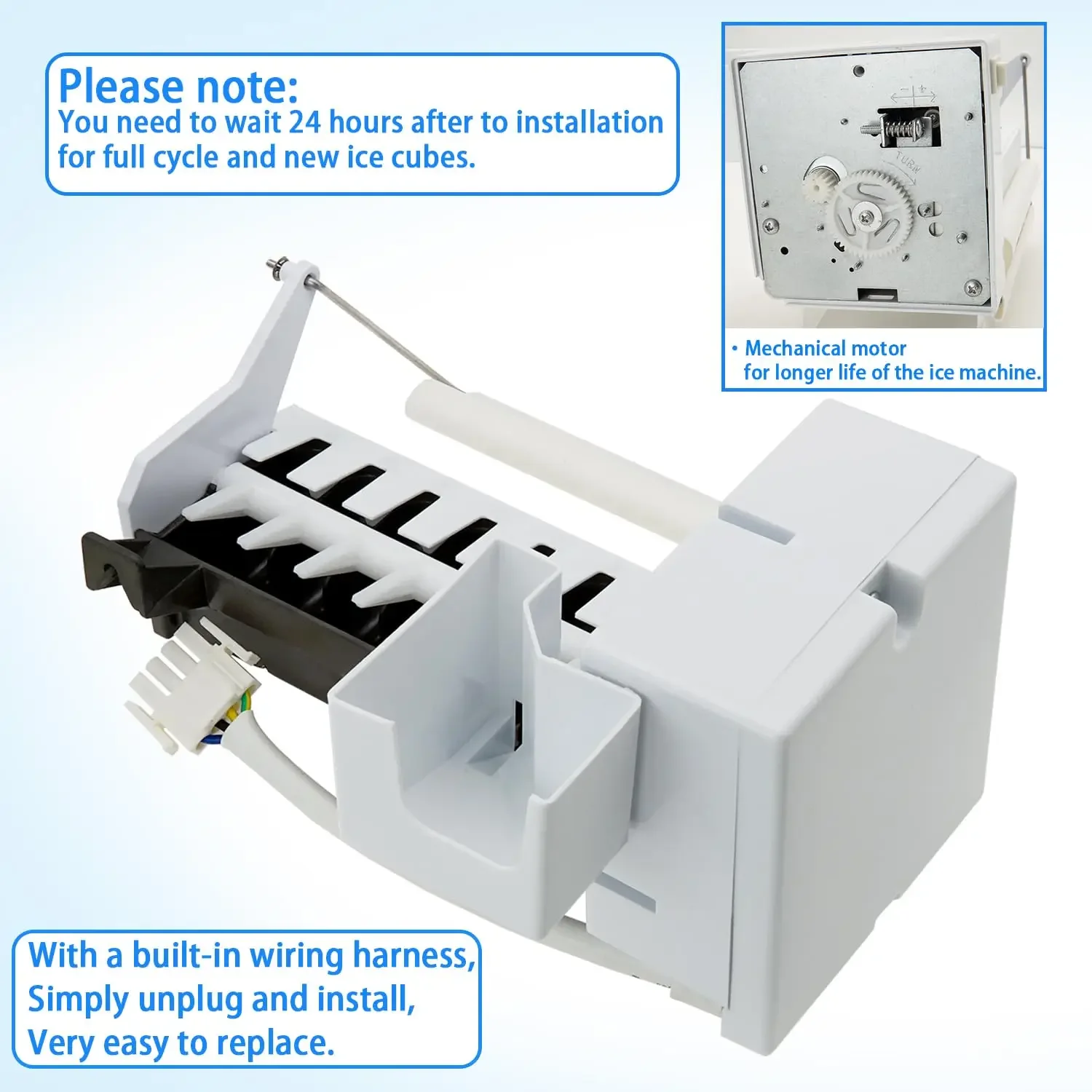 Compatible Premium IM20-1 Ice Maker for Electrolux Refrigerators, Reliable and Efficient Ice Production Machine