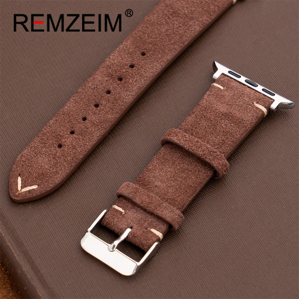 الراقية الجلد المدبوغ حزام ل سوار ساعة يد آبل 46 مللي متر 45 مللي متر 44 مللي متر 42 مللي متر 38 مللي متر 40 مللي متر 41 مللي متر 49 مللي متر Ultra2 معصمه ل Iwatch 1-10 SE