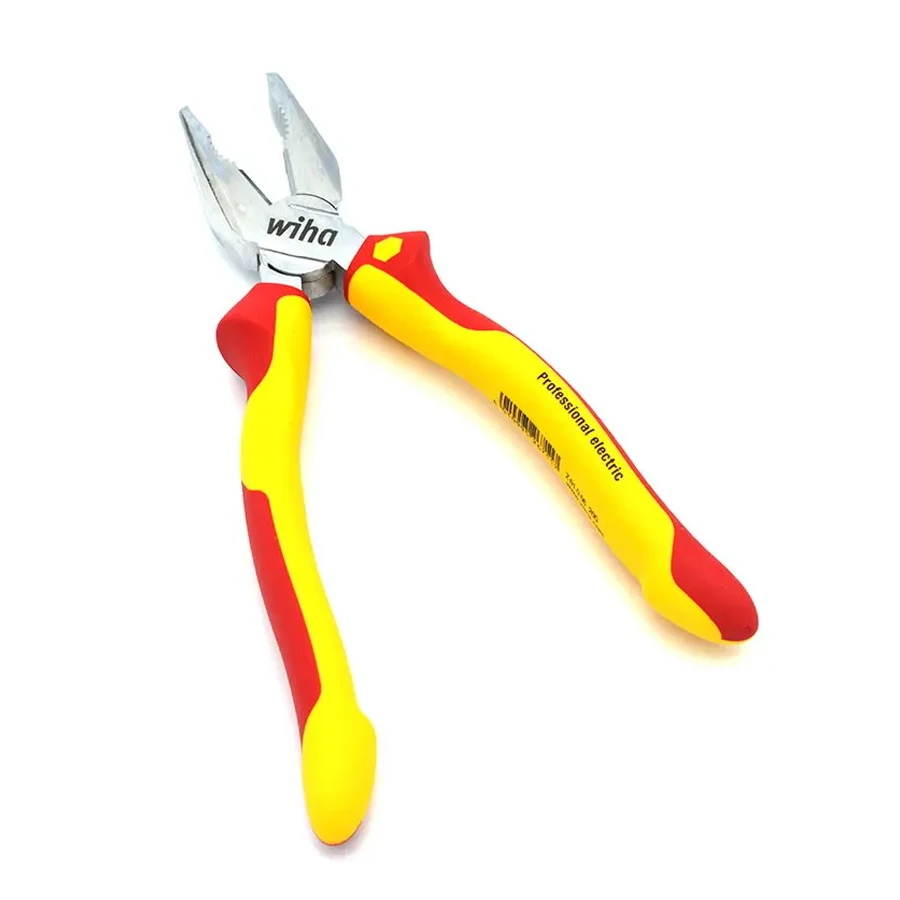 WIHA Insulated Combination Pliers 1000V VDE Professional Electric with DynamicJoint and OptiGrip 26711