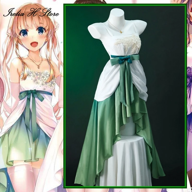 أزياء Irelia H Anime Eriri Spencer Sawamura التأثيرية فستان حفلات Eriri أزياء الهالوين النسائية
