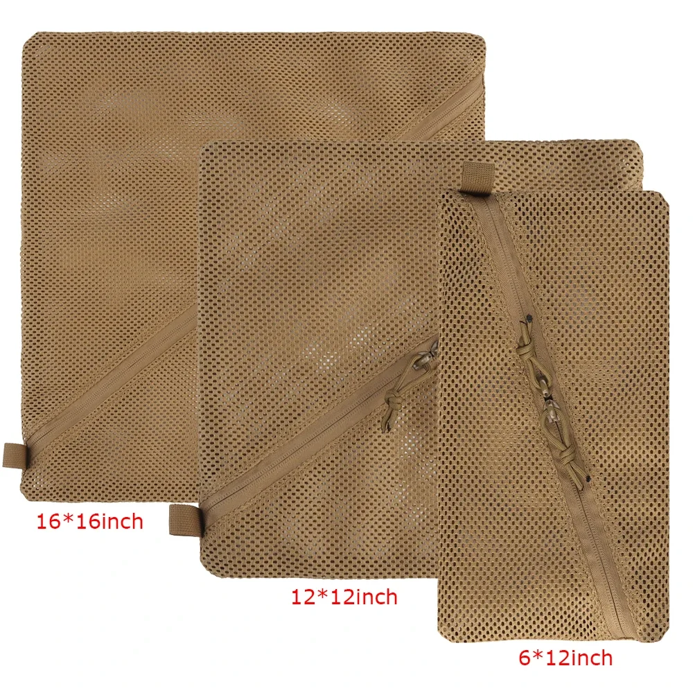 Lightweight Mesh Structure Pouch With Split Zipper Portable Outdoor EDC Storage Small Bag Mesh Pouch Utility Admin Pocket