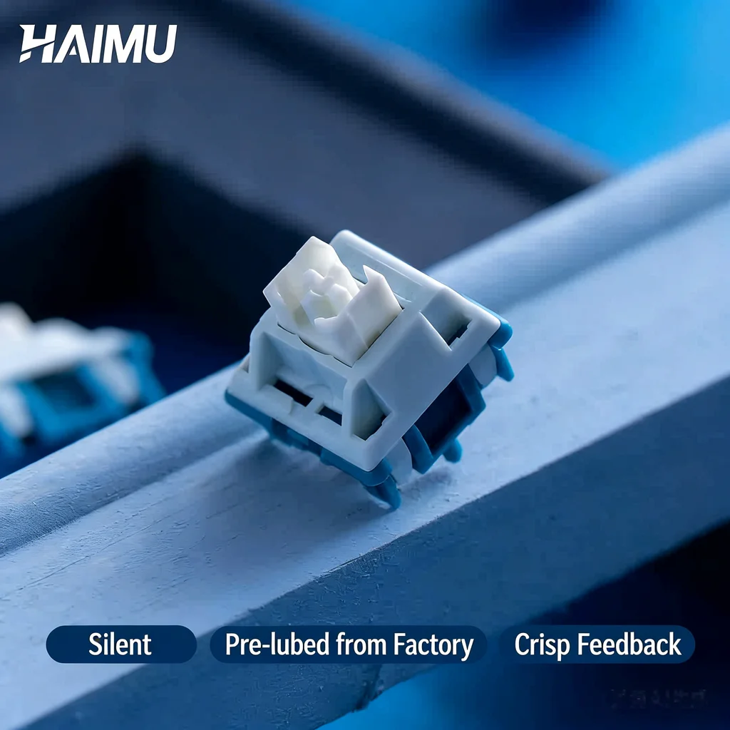 HAIMU Whisper Silent switch HP Tactile Fine lubrication Switches Mechanical keyboard Silent Switch PA POM 47g Tactile Switches