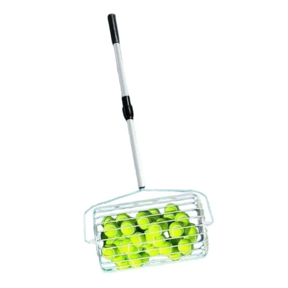 Stainless Steel Tennis Ball Picker Telescopic Efficient Ball Retriever Tool Ergonomic Handle Portable Tennis Balls Collector