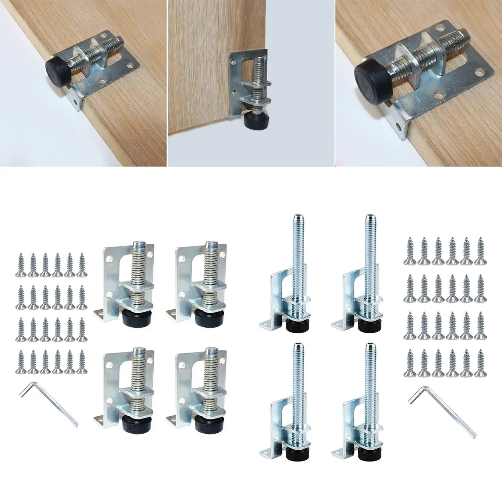 

4 Packs Furniture Leveler Legs Height Adjustable Leveling Feet Durable Bracket Support Feet for Cabinet Bed Couch Sofa Hardware