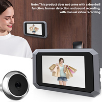 3.97-inch Peephole Camera for Apartment Door 2MP LCD Digital Peephole Viewer 120 Degree Color Infrared Camera 1080P Door Monitor