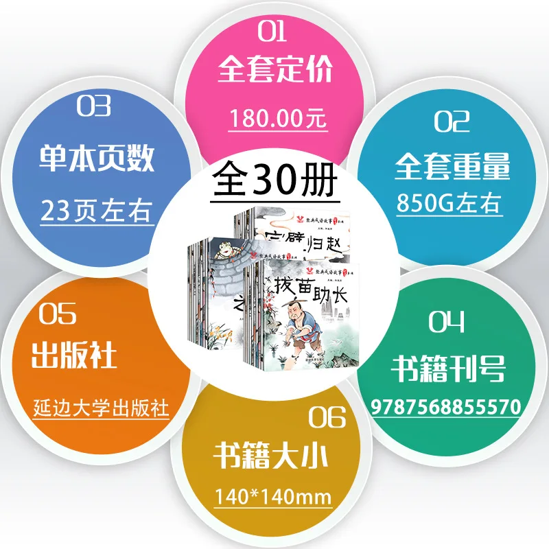 30 sztuk/zestaw chińskich książka przygodowa klasycznych bajki książka obrazkowa chiński znak dla dzieci dzieci bajki przed snem w wieku od 3 do 6 lat