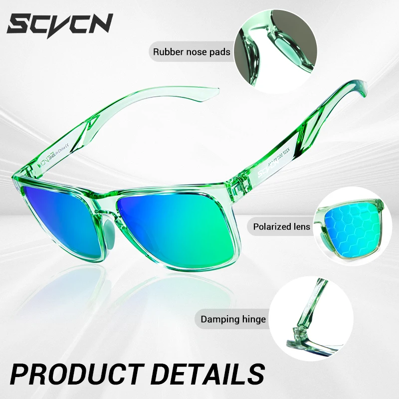 SCVCN New Polarized Sunglasses for Men MTB Cycling Glasses Outdoor Sports Bike UV400 Goggles Women Road Bicycle Cycling Glasses