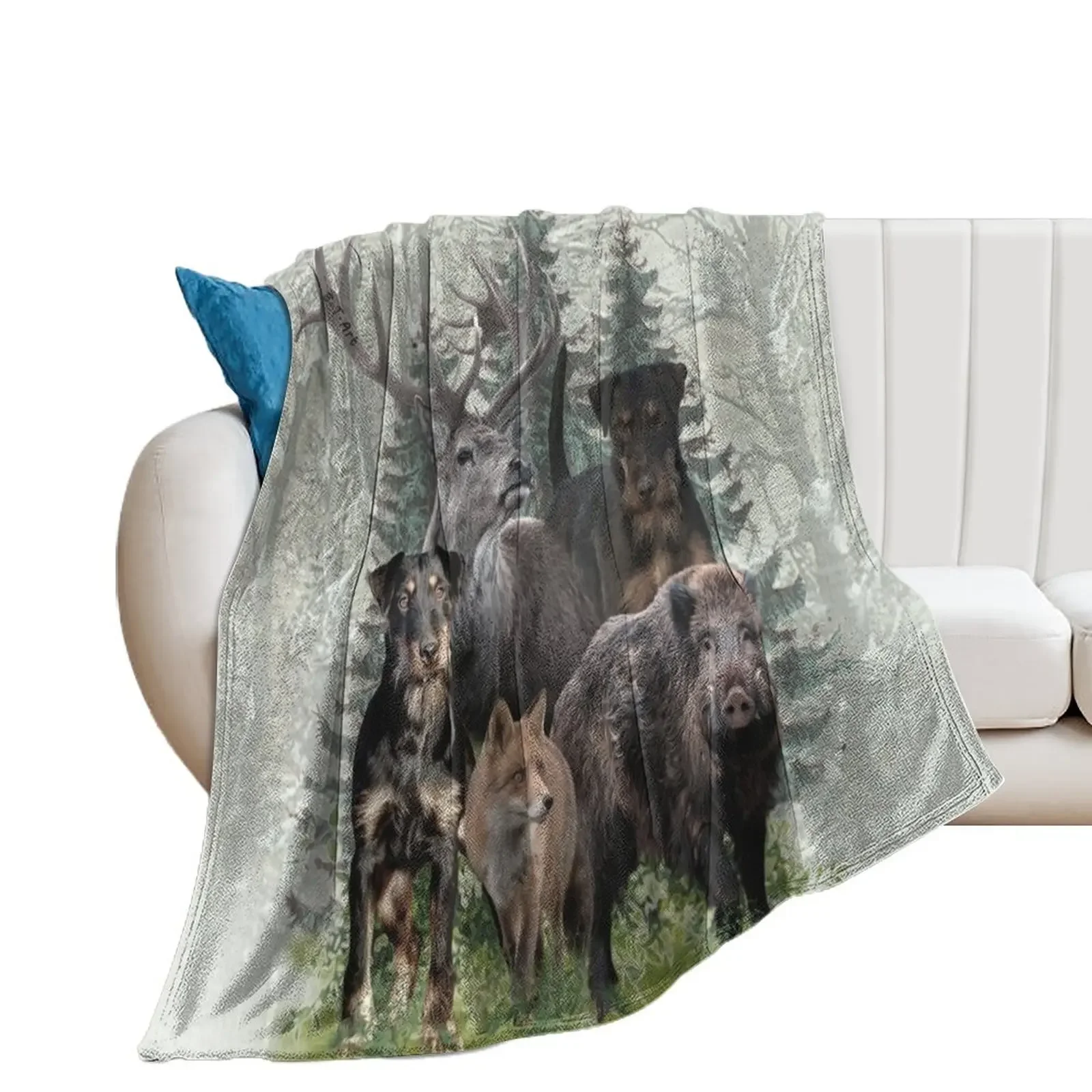 Jagdterrier, Dear Beast & Brute Force v. Renbrad Throw Blanket Soft Plush Plaid Sofa Blankets