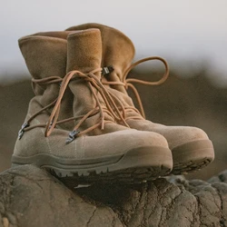 Maden Men's Vintage High-top Desert Boots Outdoor Cowboy Boots Indestructible Work Shoes Winter Safety Shoes
