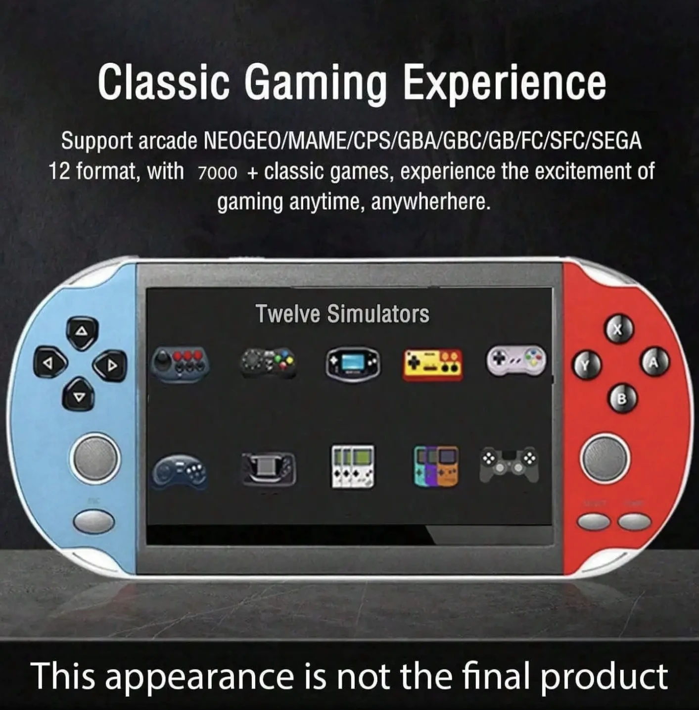X7 Handheld Game Console 4.3 Inch Handheld High Definition Screen with Clear Video Built in Many Arcade Games Retro Games image 5