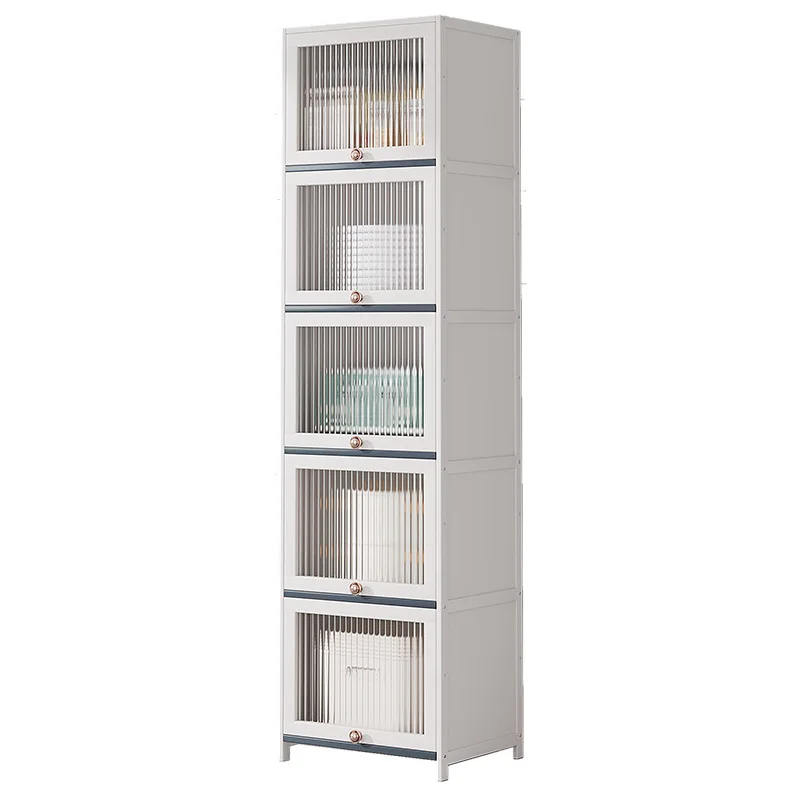 Floor-standing multi-layer corners can be pushed and pulled to move storage shelves and pot racks