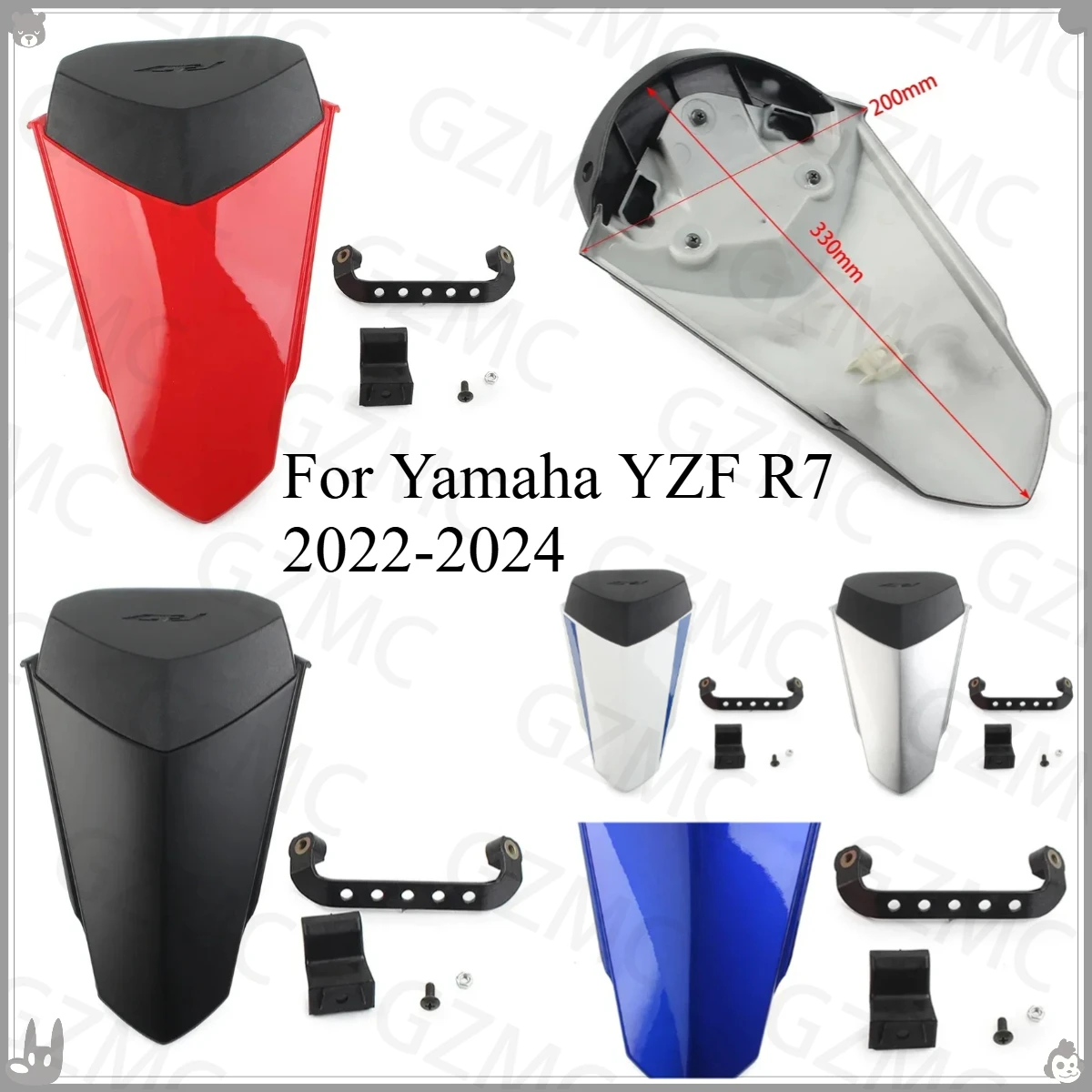 

Rear seat tail cover For Yamaha YZF R7 2022 2023 2024 Motorcycle Rear Passenger Pillion Seat Cowl Fairing Tail Cover YZFR7