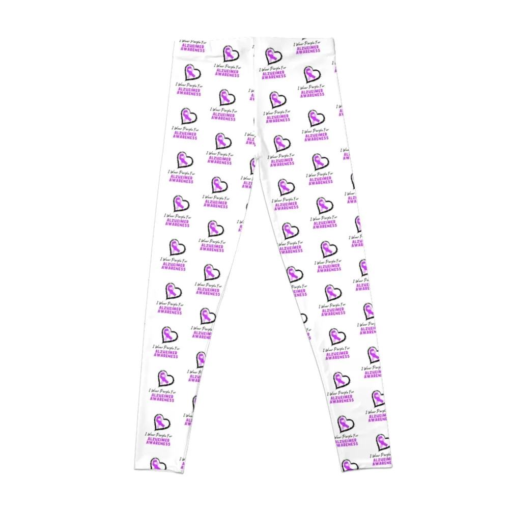 I Wear Purple For Alzheimer Awareness Leggings gym womans sports woman gym Sweatpants Womens Leggings