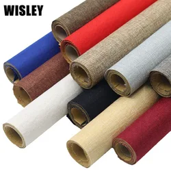 Self Adhesive Linen Fabric for Furniture Protector Renovation Decoration,Multi-color Linen Fabric Patches,Linen Back Glue Cloth