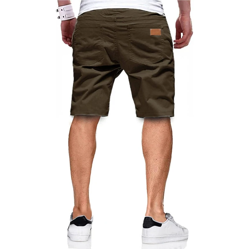 Jmierr Mens Casual Shorts - Cotton Drawstring Summer Beach Stretch Twill Chino Golf Shorts