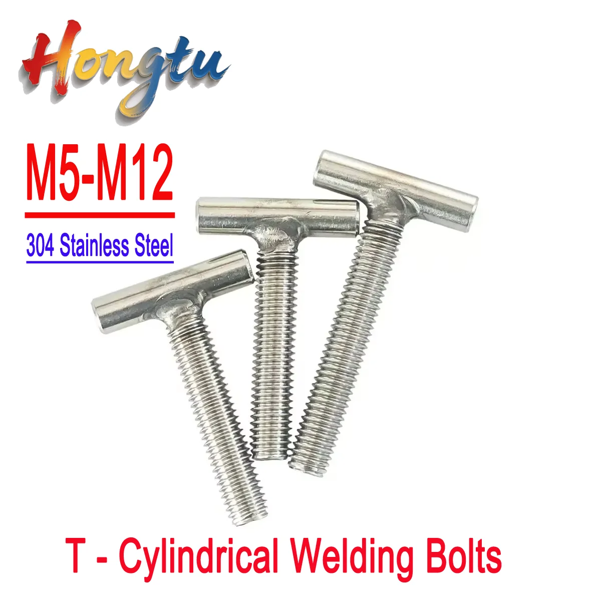 

304 Stainless Steel T - Cylindrical Welding Bolts for Structural Welding | M5 - M12