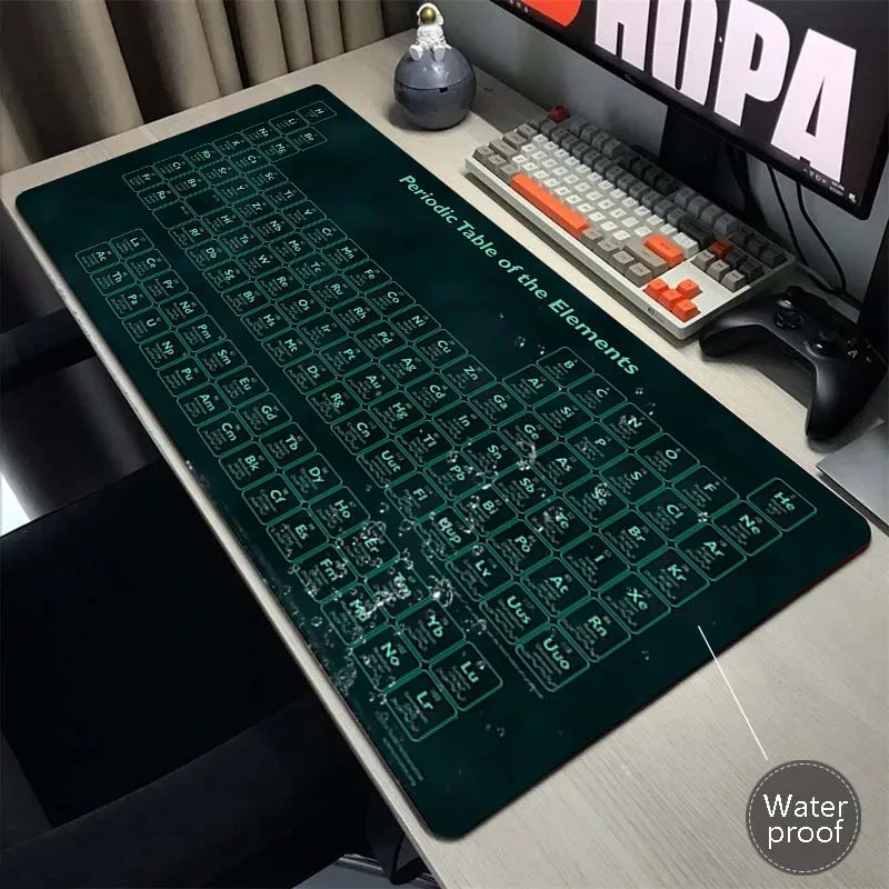 Podkładka pod mysz układ okresowy duża mata mysz do gier podkładka pod mysz gamingową klawiatura Speed klocki wodoodporne stolik gumowy dywan Gamer Deskmat