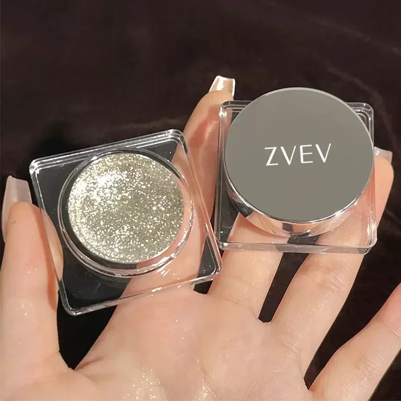 Metallic Eyeshadow Palette Gel Texture Diamond Smoky Monochrome Glitter Body Highlighter Powder Cream Brighten Shiny Eyes Makeup