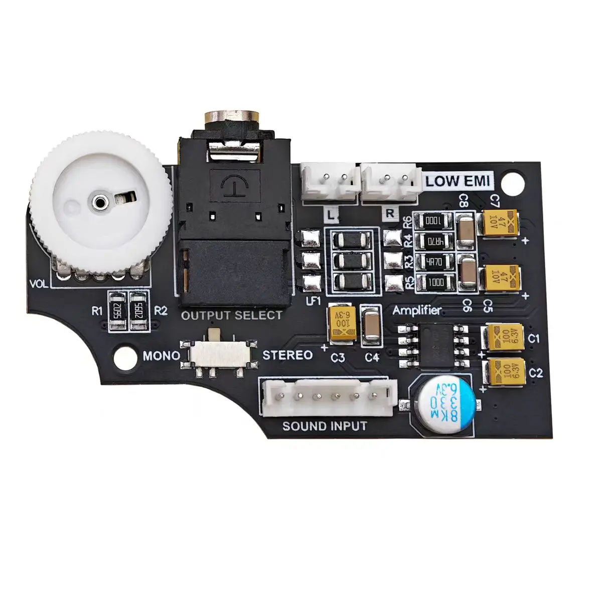 ELNAオーディオコンデンサーを使用したSEGAゲームギア用の高品質デュアルチャンネルボリュームオーディオボード、最大2倍のオリジナルボリューム出力