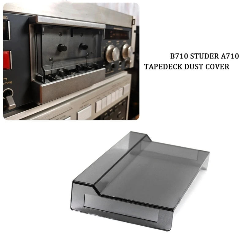 Tape Deck Dust Cover for A710 and B710 Units, Clear Acrylic Open-Bottom Form for Storage and Home Display, 4.61 x 2.44 x F19E