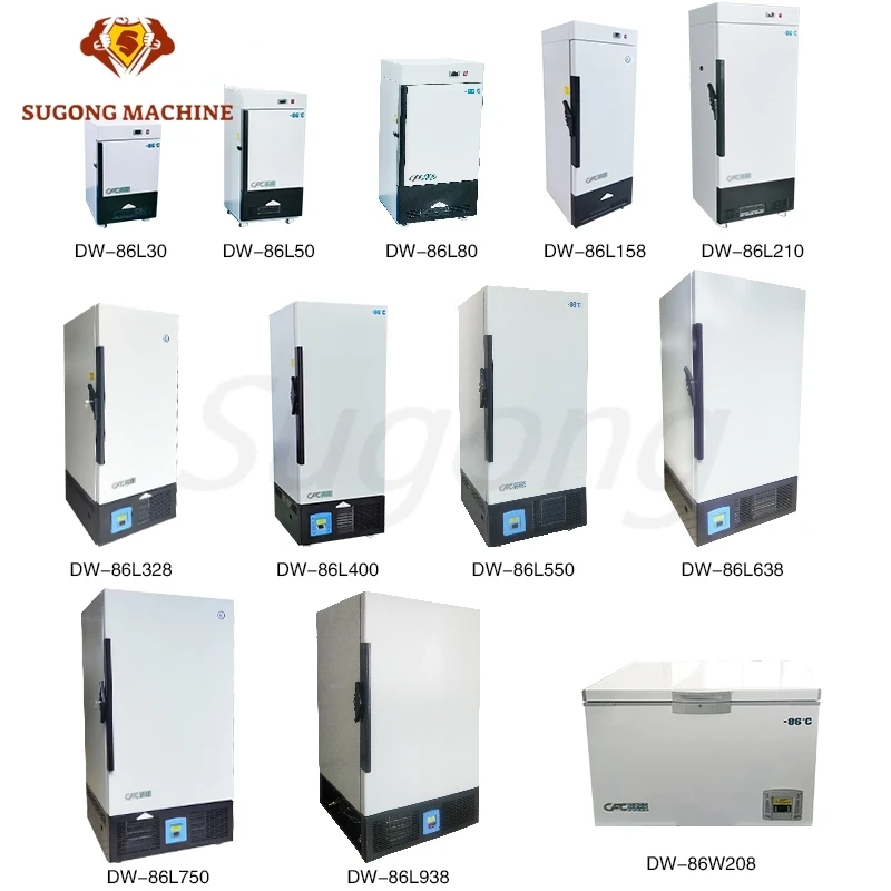 Big Capacity Laboratory -40 -45 Celsius Lower Degrees Deep Vertical Freezer 600L Upright Type
