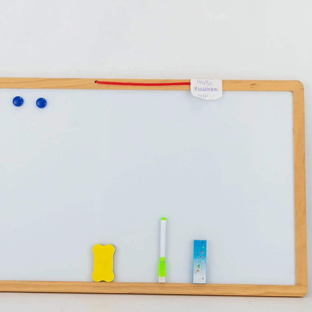 Magnetische Whiteboard-Tafel, doppelseitige Kreidetafel, zum Aufhängen, für Café, löschbar, kleine Holz- und Holznachricht