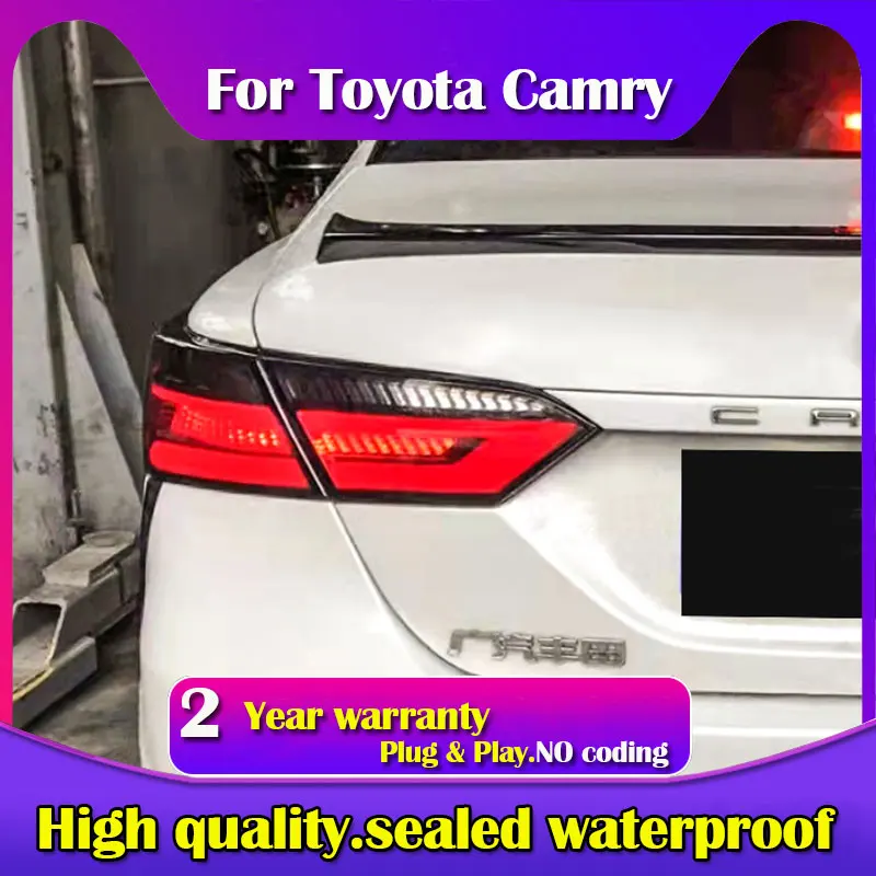 LED Tail Lights For Toyota Camry 2018 2019 2020 2021 2022 2023 Rear Lamps Start Up Animation DRL Brake Turn Signal Assembly