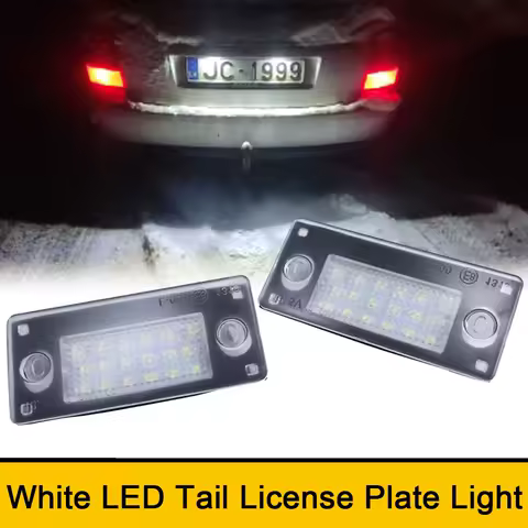 For Audi A3/S3 8L A4/S4 B5 LCI Facelifted RS4 Avant Quattro Rear Tail LED License Plate Lights Canbus Free Error Backlight 6000K