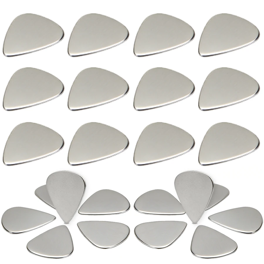 18 púas de guitarra de acero inoxidable de precisión de 0,3 mm, púas metálicas duraderas para ukelele, bajo e instrumentos de cuerda convencionales