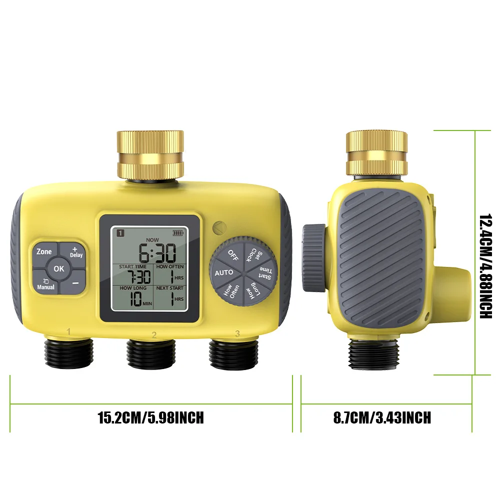 Insoma 3-Outlet التلقائي مؤقت مياه حديقة الري نظام الري التحكم المستقل أدوات مبرمج الرش #3