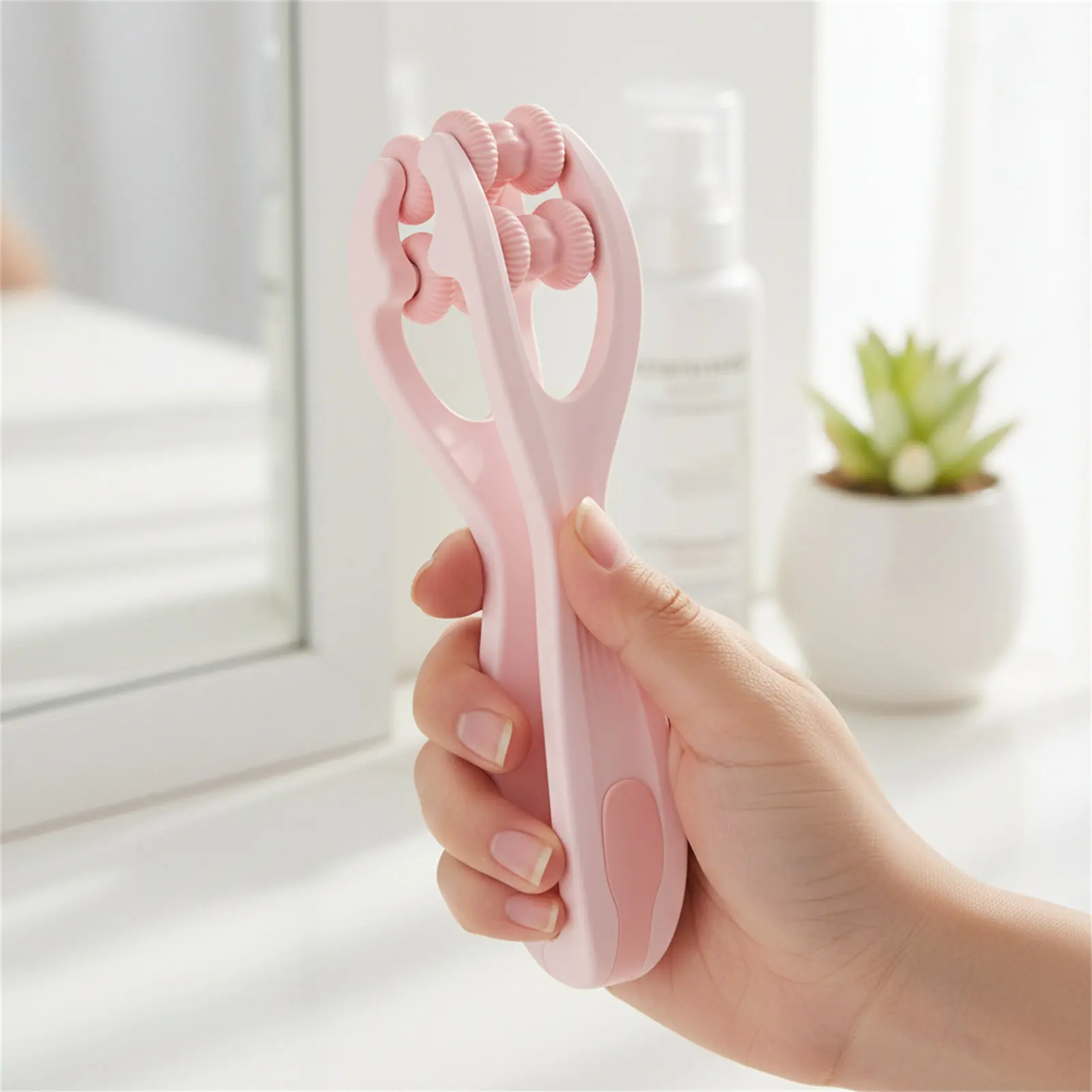 Portable Finger Joint Massager with Dual Roller Design Ergonomic Hand Pain Relief for Office Home Travel Use view 4
