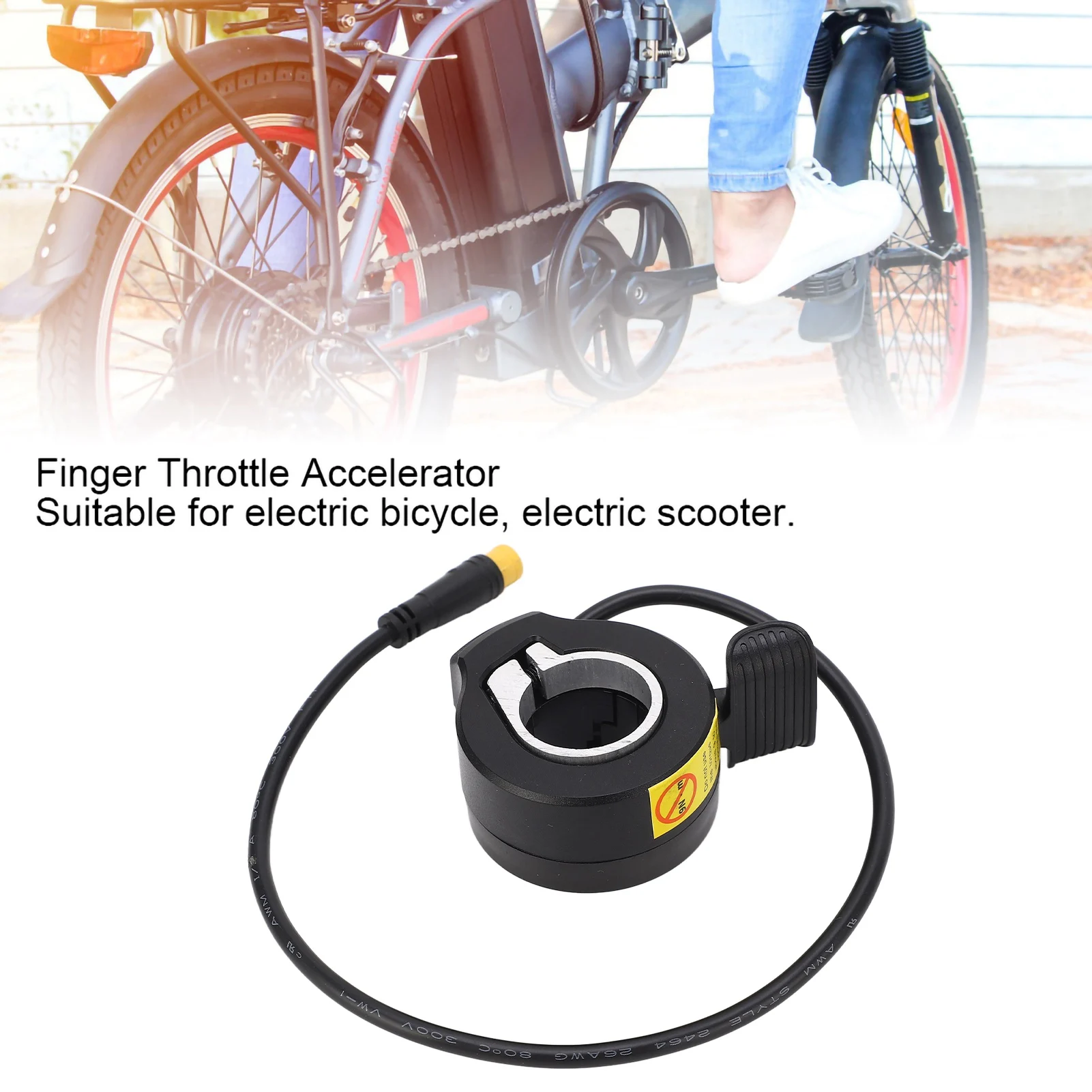 130X Thumb Throttle Electric Bike 130X Speed Control 3 Pin Waterproof WP Plug Connector Scooters Bicycle Accelerator Tool