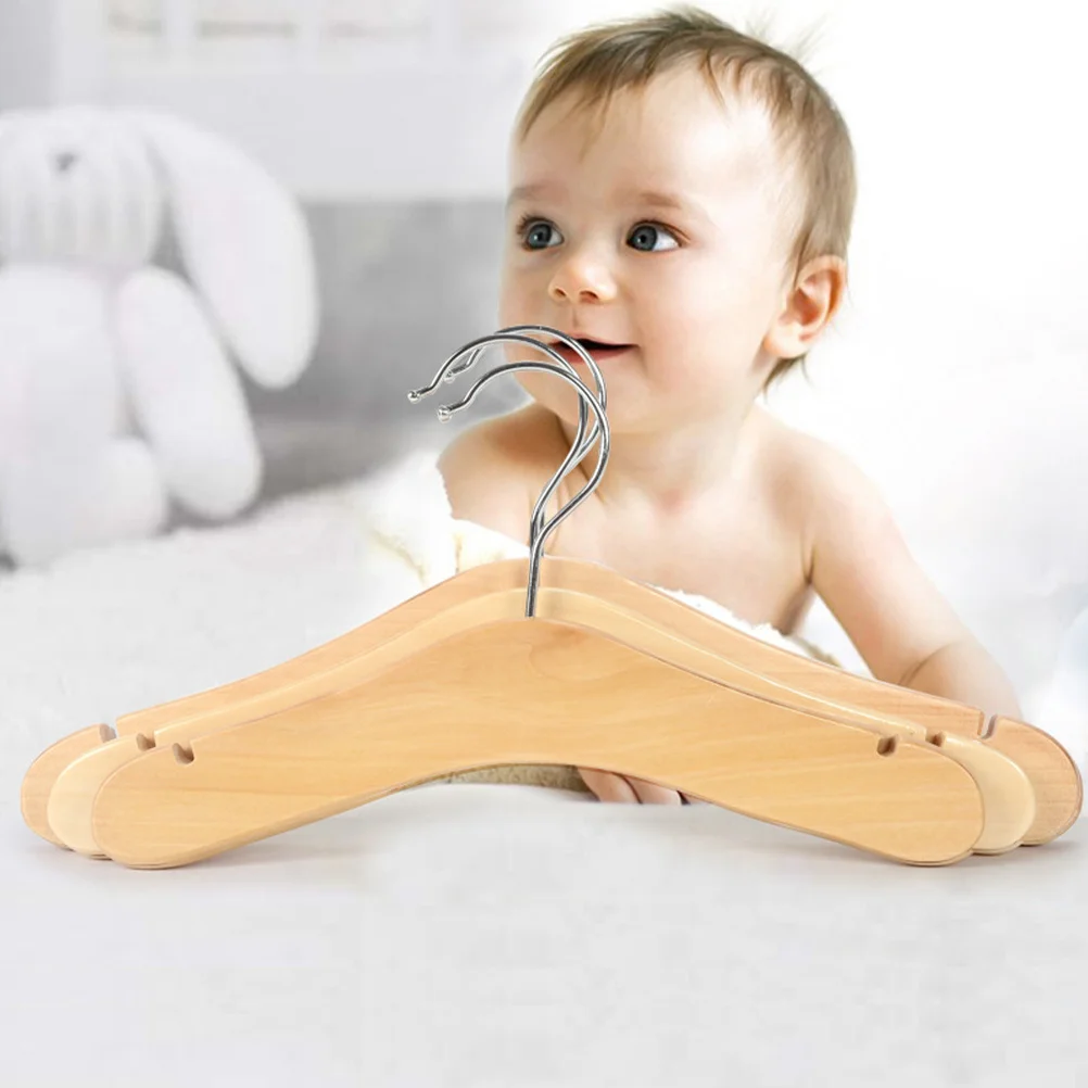 

5 pcs Wooden Baby Clothes Small Toddler For Closet Kids Clothing Infant Hangers Children'S Hangers For Shirts Coats Pants