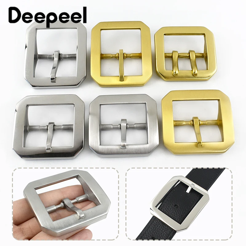 

Deepeel 40mm Pin Buckle for 38-39mm Men Waistband Pure Brass Buckles Stainless Steel Belts Head DIY Leather Craft Accessory