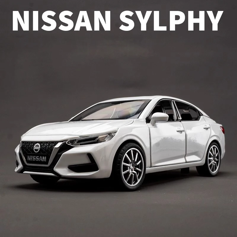 1:32 Nissan Sylphy Alloy Car Diecast Metal Model Sound & Light Children Toy Car Central Control Ornaments Birthday Gift For Boy