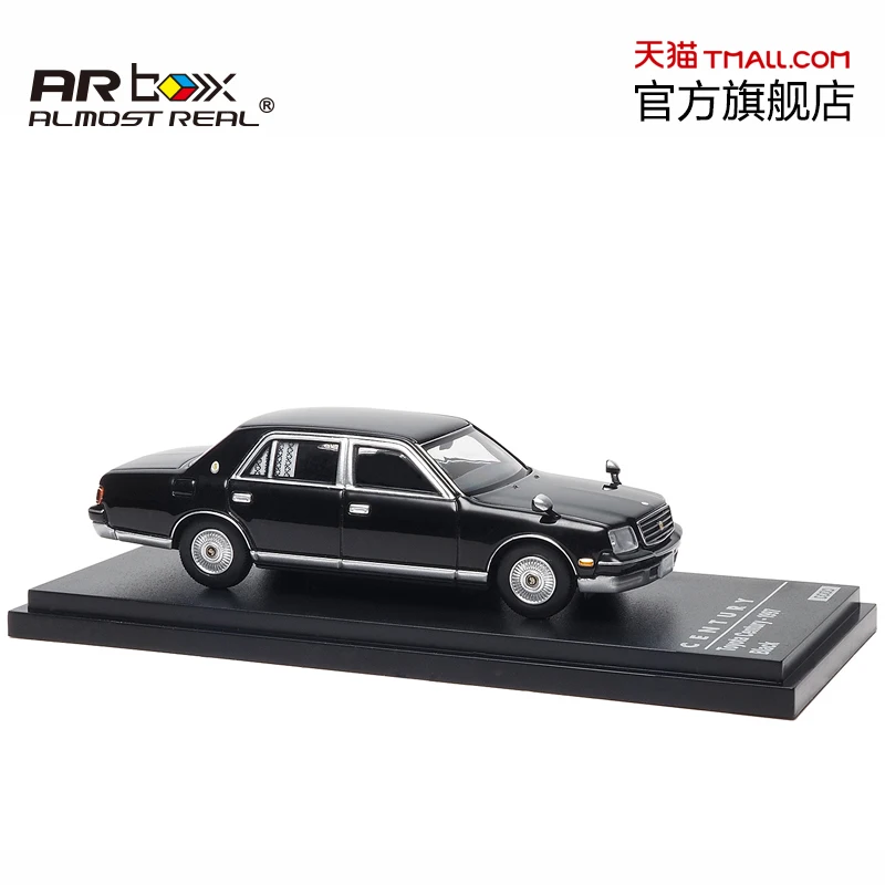 AR box 1:64 Toyota Century 1997 نموذج سيارة ثابت مصنوع من خليط معدني، مجموعة ألعاب زخرفية للأطفال، هدايا عيد الميلاد للأطفال.