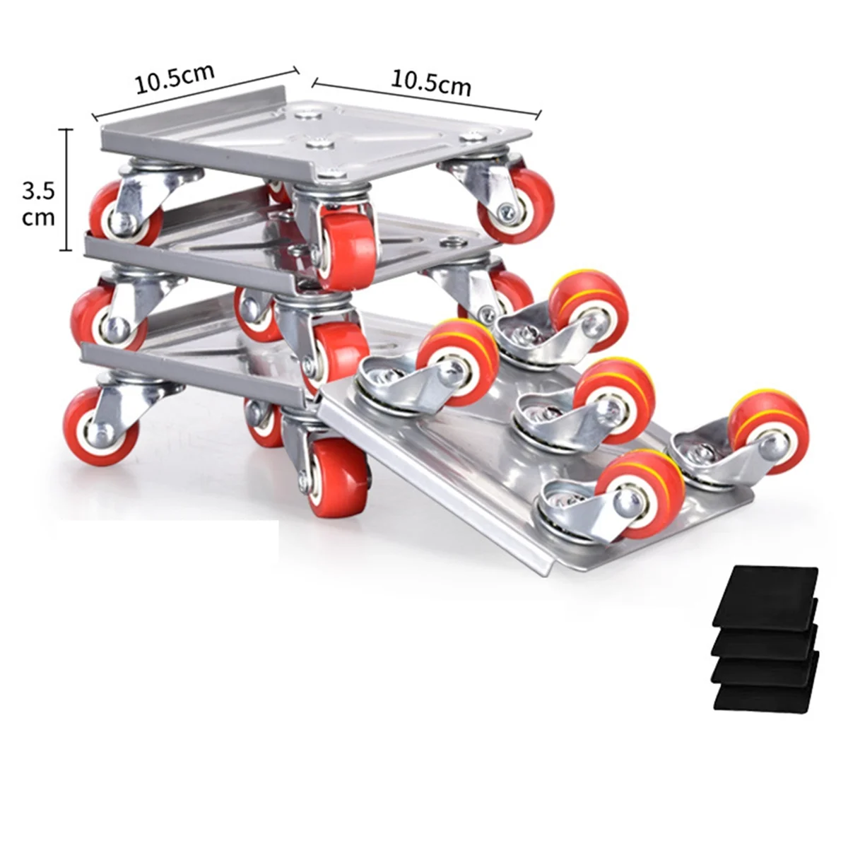 NN89R Podnośnik do Mebli Ciężkich 5-Kołowy Wózek Transportowy z Blokowanymi Kółkami Zestaw Narzędzi do Przesuwania Mebli z Podkładką Antypoślizgową do Domu